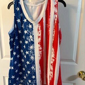 Patriotic Red, White, and Blue Women's Tank Top